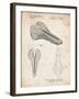 PP637-Vintage Parchment Bicycle Seat Patent Poster-Cole Borders-Framed Giclee Print