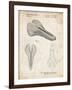 PP637-Vintage Parchment Bicycle Seat Patent Poster-Cole Borders-Framed Giclee Print