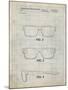 PP640-Antique Grid Parchment Two Face Prizm Oakley Sunglasses Patent Poster-Cole Borders-Mounted Giclee Print