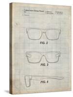 PP640-Antique Grid Parchment Two Face Prizm Oakley Sunglasses Patent Poster-Cole Borders-Stretched Canvas