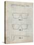 PP640-Antique Grid Parchment Two Face Prizm Oakley Sunglasses Patent Poster-Cole Borders-Stretched Canvas