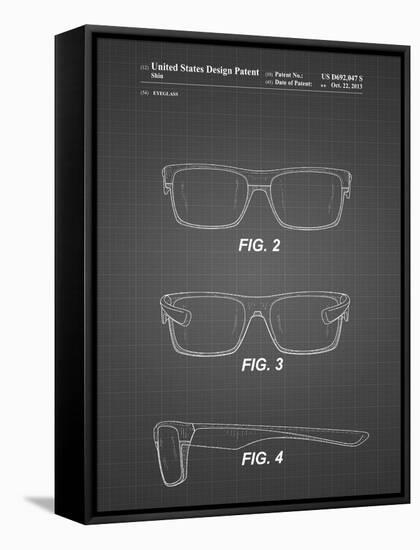 PP640-Black Grid Two Face Prizm Oakley Sunglasses Patent Poster-Cole Borders-Framed Stretched Canvas