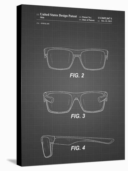 PP640-Black Grid Two Face Prizm Oakley Sunglasses Patent Poster-Cole Borders-Stretched Canvas