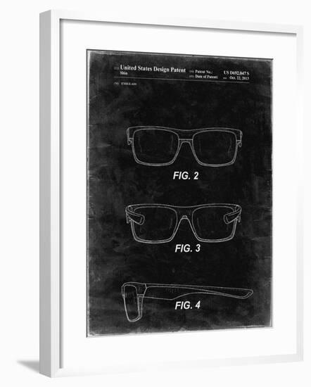 PP640-Black Grunge Two Face Prizm Oakley Sunglasses Patent Poster-Cole Borders-Framed Giclee Print