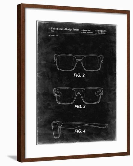 PP640-Black Grunge Two Face Prizm Oakley Sunglasses Patent Poster-Cole Borders-Framed Giclee Print