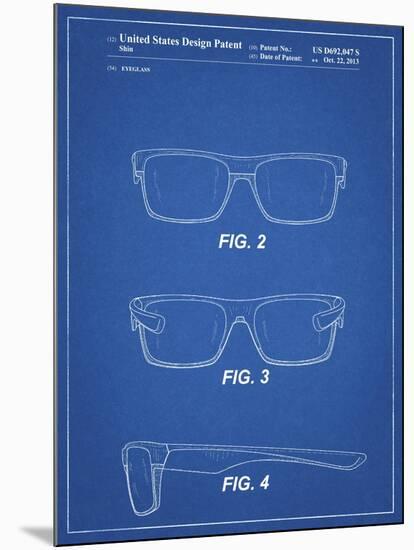 PP640-Blueprint Two Face Prizm Oakley Sunglasses Patent Poster-Cole Borders-Mounted Giclee Print