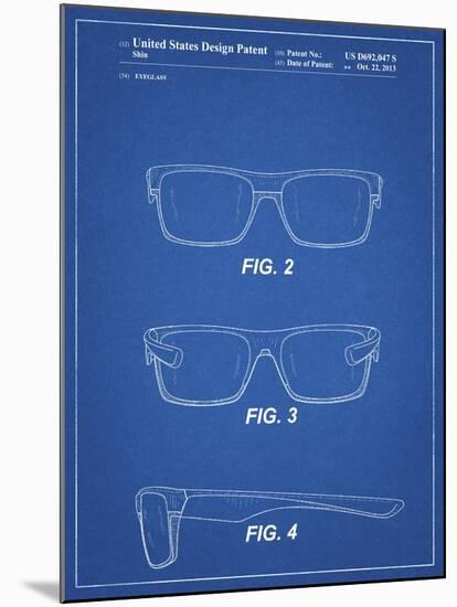 PP640-Blueprint Two Face Prizm Oakley Sunglasses Patent Poster-Cole Borders-Mounted Giclee Print