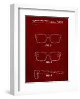 PP640-Burgundy Two Face Prizm Oakley Sunglasses Patent Poster-Cole Borders-Framed Giclee Print