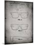 PP640-Faded Grey Two Face Prizm Oakley Sunglasses Patent Poster-Cole Borders-Mounted Giclee Print