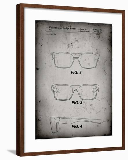 PP640-Faded Grey Two Face Prizm Oakley Sunglasses Patent Poster-Cole Borders-Framed Giclee Print