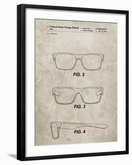 PP640-Sandstone Two Face Prizm Oakley Sunglasses Patent Poster-Cole Borders-Framed Giclee Print