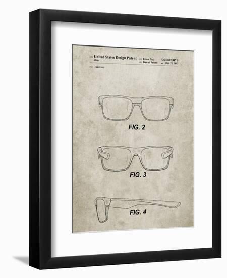 PP640-Sandstone Two Face Prizm Oakley Sunglasses Patent Poster-Cole Borders-Framed Giclee Print