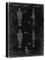 PP646-Black Grunge Star Wars IG-88 Assassin Droid Patent Wall Art Poster-Cole Borders-Stretched Canvas