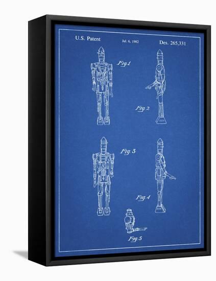 PP646-Blueprint Star Wars IG-88 Assassin Droid Patent Wall Art Poster-Cole Borders-Framed Stretched Canvas