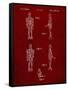 PP646-Burgundy Star Wars IG-88 Assassin Droid Patent Wall Art Poster-Cole Borders-Framed Stretched Canvas