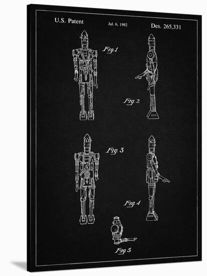 PP646-Vintage Black Star Wars IG-88 Assassin Droid Patent Wall Art Poster-Cole Borders-Stretched Canvas