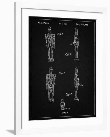 PP646-Vintage Black Star Wars IG-88 Assassin Droid Patent Wall Art Poster-Cole Borders-Framed Giclee Print