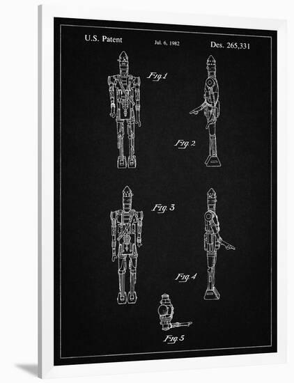 PP646-Vintage Black Star Wars IG-88 Assassin Droid Patent Wall Art Poster-Cole Borders-Framed Premium Giclee Print