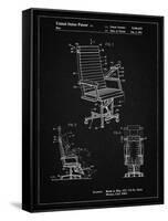 PP648-Vintage Black Exercising Office Chair Patent Poster-Cole Borders-Framed Stretched Canvas