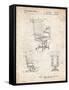 PP648-Vintage Parchment Exercising Office Chair Patent Poster-Cole Borders-Framed Stretched Canvas