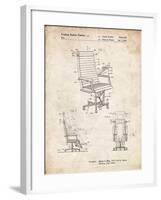 PP648-Vintage Parchment Exercising Office Chair Patent Poster-Cole Borders-Framed Giclee Print