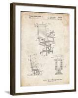 PP648-Vintage Parchment Exercising Office Chair Patent Poster-Cole Borders-Framed Giclee Print