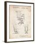 PP648-Vintage Parchment Exercising Office Chair Patent Poster-Cole Borders-Framed Giclee Print