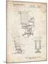 PP648-Vintage Parchment Exercising Office Chair Patent Poster-Cole Borders-Mounted Giclee Print