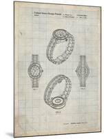 PP651-Antique Grid Parchment Luxury Watch Patent Poster-Cole Borders-Mounted Giclee Print