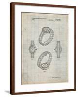 PP651-Antique Grid Parchment Luxury Watch Patent Poster-Cole Borders-Framed Giclee Print