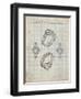 PP651-Antique Grid Parchment Luxury Watch Patent Poster-Cole Borders-Framed Giclee Print
