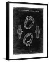 PP651-Black Grunge Luxury Watch Patent Poster-Cole Borders-Framed Giclee Print