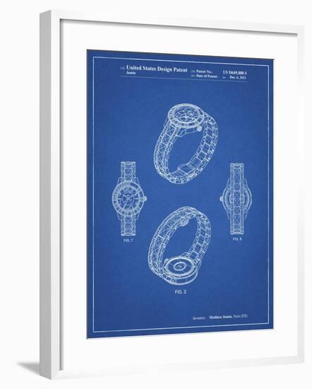 PP651-Blueprint Luxury Watch Patent Poster-Cole Borders-Framed Giclee Print