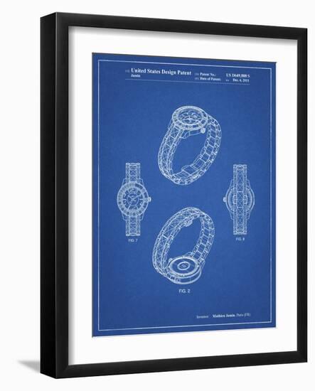 PP651-Blueprint Luxury Watch Patent Poster-Cole Borders-Framed Giclee Print