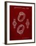 PP651-Burgundy Luxury Watch Patent Poster-Cole Borders-Framed Giclee Print