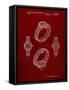 PP651-Burgundy Luxury Watch Patent Poster-Cole Borders-Framed Stretched Canvas