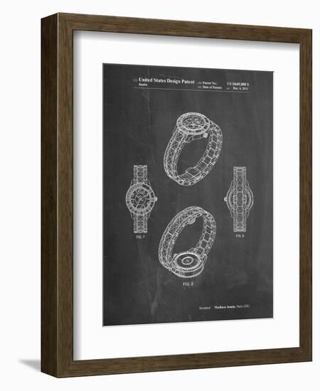 PP651-Chalkboard Luxury Watch Patent Poster-Cole Borders-Framed Giclee Print