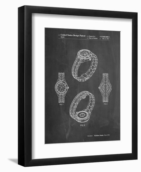 PP651-Chalkboard Luxury Watch Patent Poster-Cole Borders-Framed Giclee Print