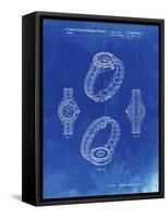 PP651-Faded Blueprint Luxury Watch Patent Poster-Cole Borders-Framed Stretched Canvas