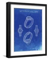 PP651-Faded Blueprint Luxury Watch Patent Poster-Cole Borders-Framed Giclee Print