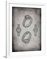 PP651-Faded Grey Luxury Watch Patent Poster-Cole Borders-Framed Giclee Print