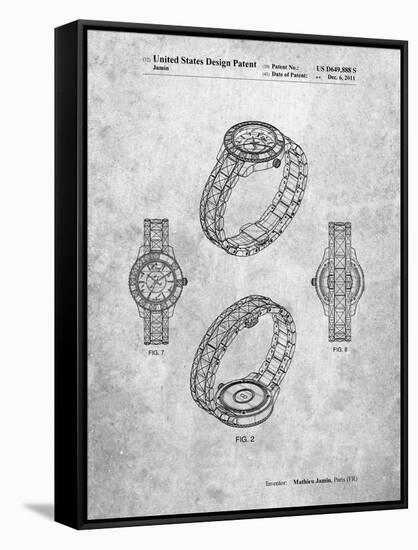 PP651-Slate Luxury Watch Patent Poster-Cole Borders-Framed Stretched Canvas