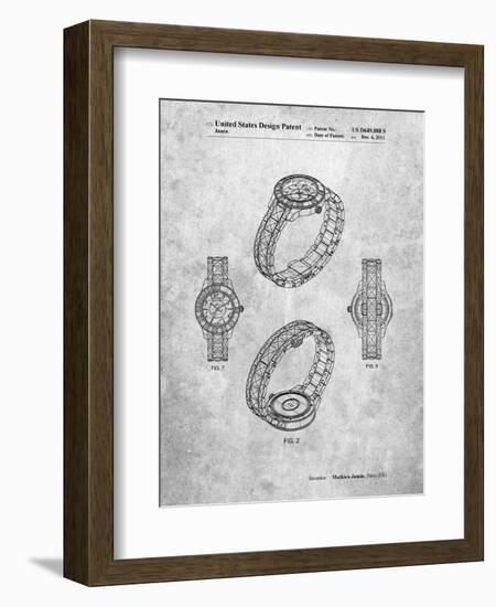 PP651-Slate Luxury Watch Patent Poster-Cole Borders-Framed Giclee Print