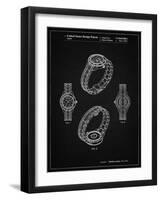 PP651-Vintage Black Luxury Watch Patent Poster-Cole Borders-Framed Giclee Print