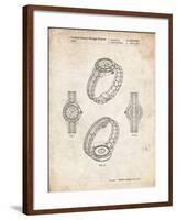 PP651-Vintage Parchment Luxury Watch Patent Poster-Cole Borders-Framed Giclee Print