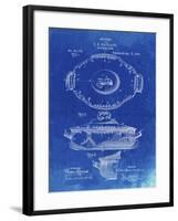 PP657-Faded Blueprint Haviland Covered Serving Dish Canvas Art-Cole Borders-Framed Giclee Print