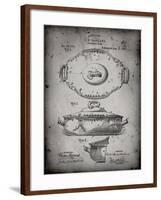 PP657-Faded Grey Haviland Covered Serving Dish Canvas Art-Cole Borders-Framed Giclee Print