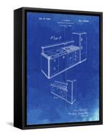 PP659-Faded Blueprint Kitchen Cabinets Poster-Cole Borders-Framed Stretched Canvas