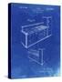 PP659-Faded Blueprint Kitchen Cabinets Poster-Cole Borders-Stretched Canvas
