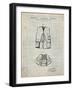 PP661-Antique Grid Parchment Hunting and Fishing Vest Patent Poster-Cole Borders-Framed Giclee Print